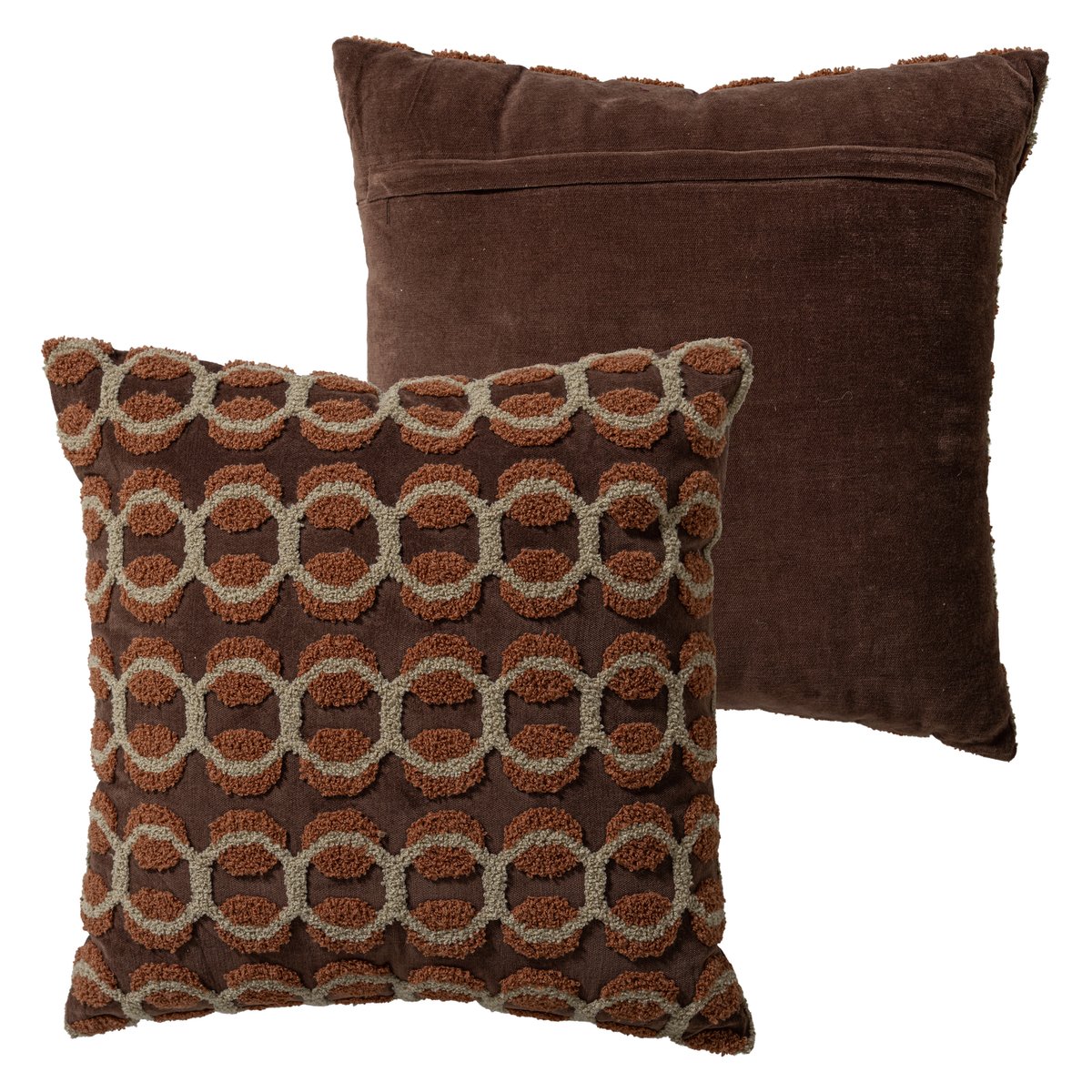 Lot de 4 coussins en coton LUVO rose, WOOOD