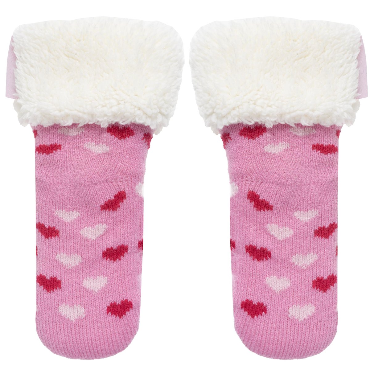 Chaussettes anti-dérapantes maille jacquard, picots antidérapants rose, ISOTONER