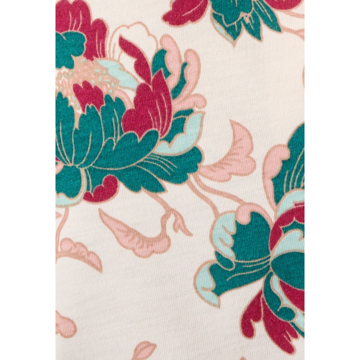 Pyjama boutonné Thermolactyl marron beige fleuri, DAMART