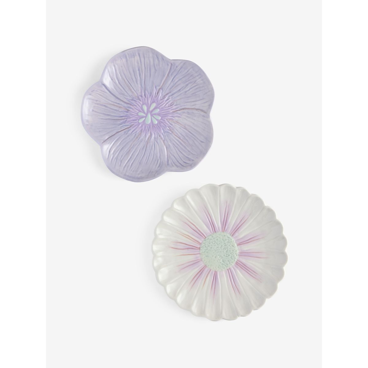 Ensemble de 2 petites assiettes à fleurs lilas, NEXT
