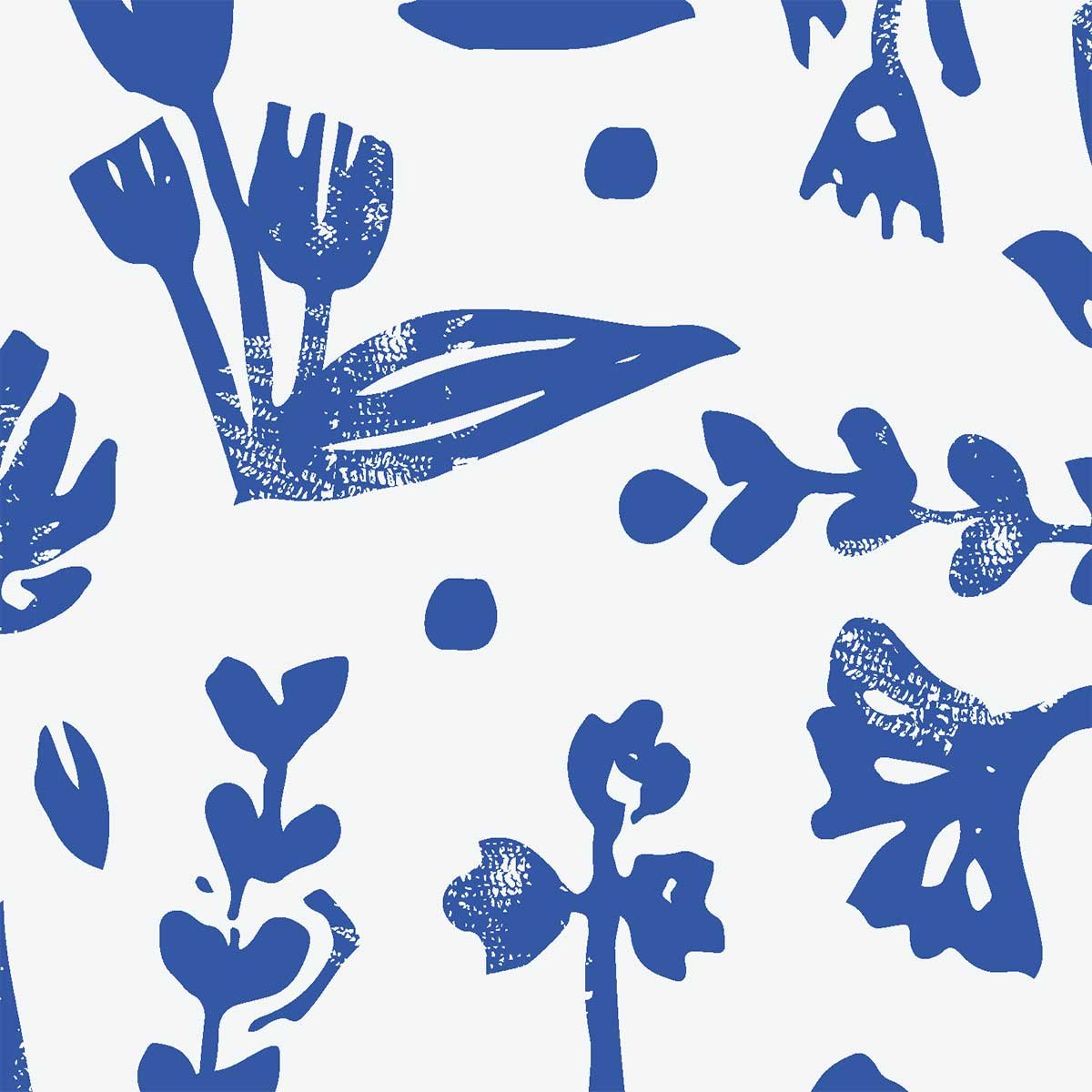 Papier peint fleur bleu intissé, HEXOA