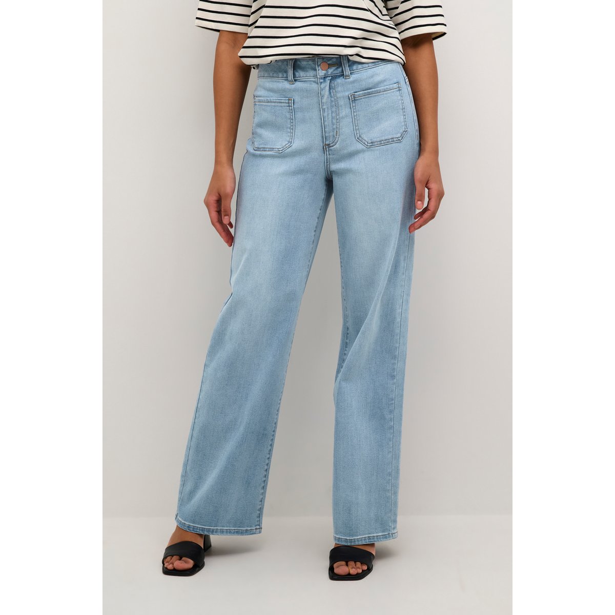 Jeans bleu light blue washed denim, KAFFE