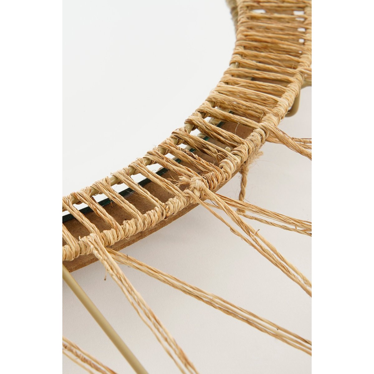 Miroir en jute tressée LUDY marron clair, MICA DECORATIONS
