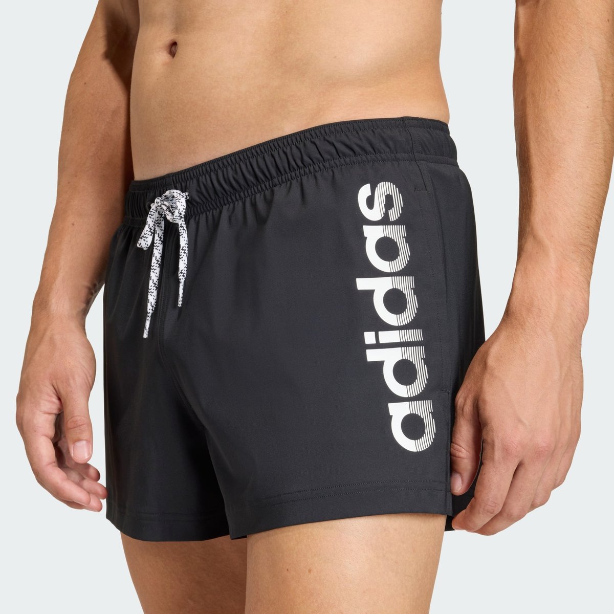 Short De Natation Maille Stretch Logo 7,6 Cm Short De Natation Maille Stretch Logo 7,6 Cm black / white, ADIDAS SPORTSWEAR