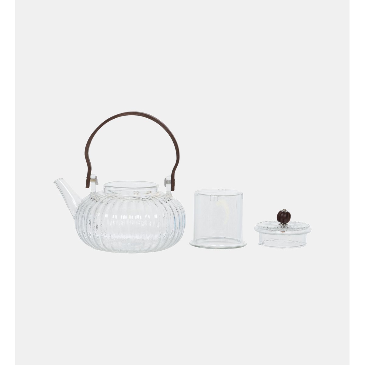 Coffret théière 90 cl et 4 gobelets transparent / cristal, TABLE PASSION