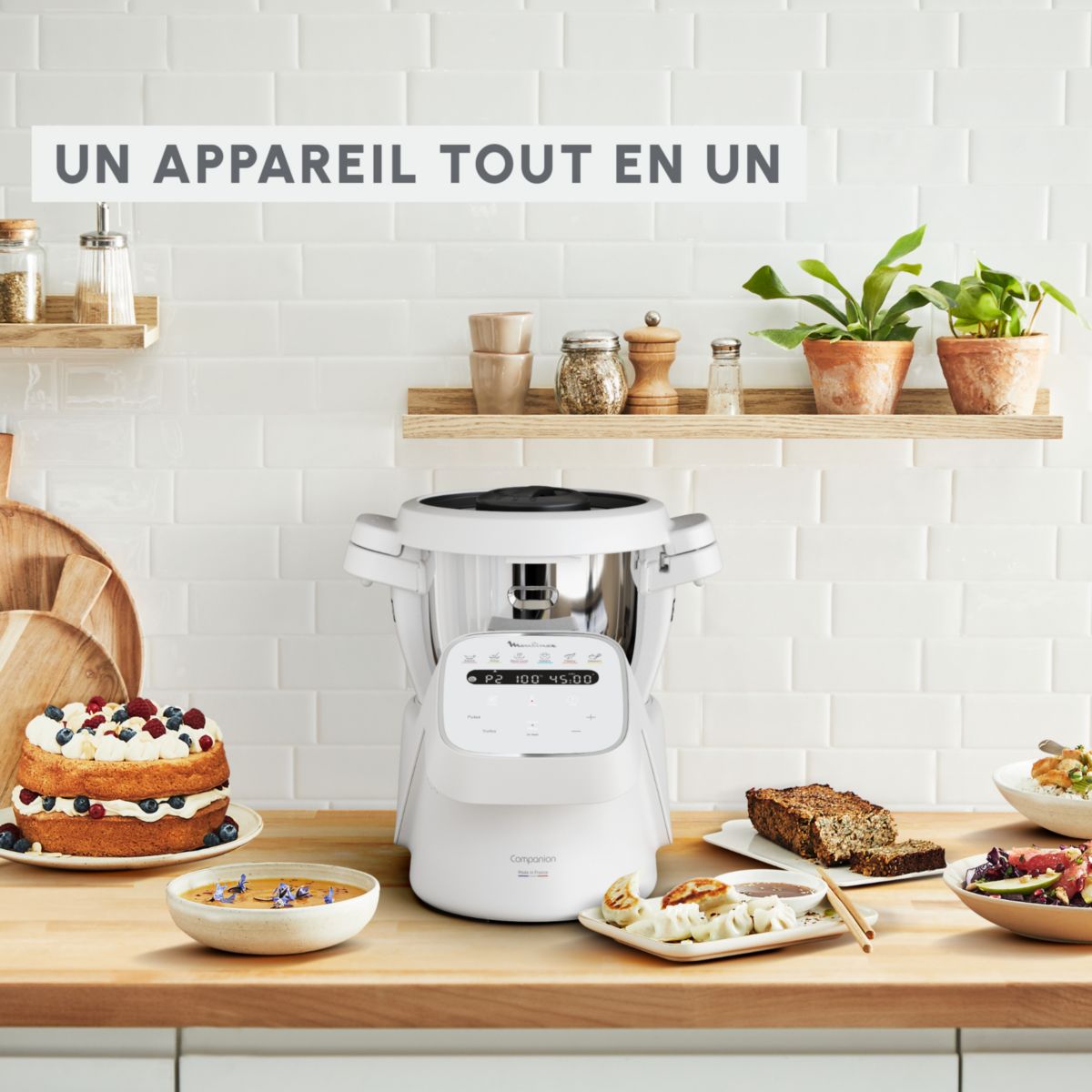 Robot cuiseur Companion XL 14 fonctions HF840110 couleur unique, MOULINEX