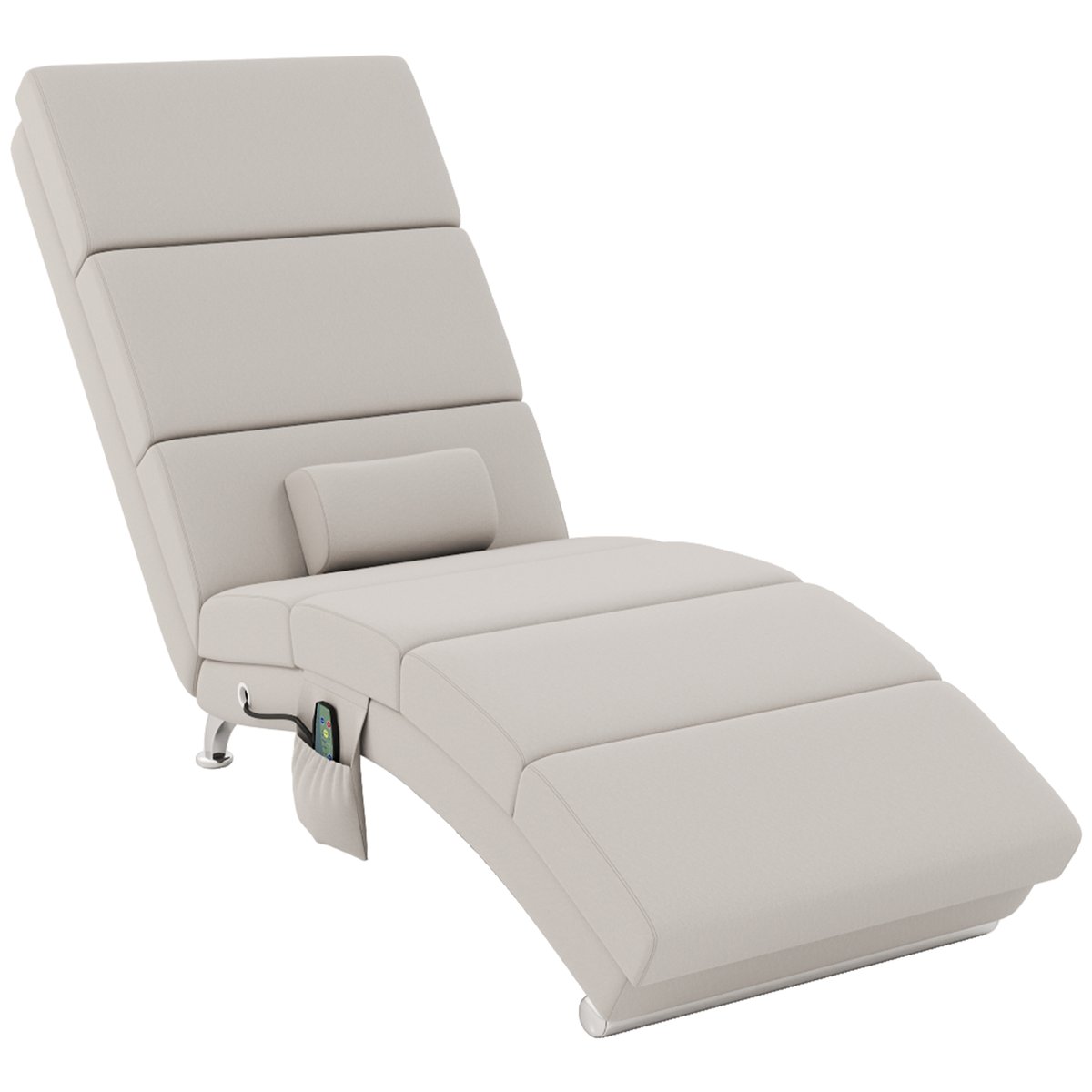 Fauteuil de massage inclinable Tissu effet crème, HOMCOM