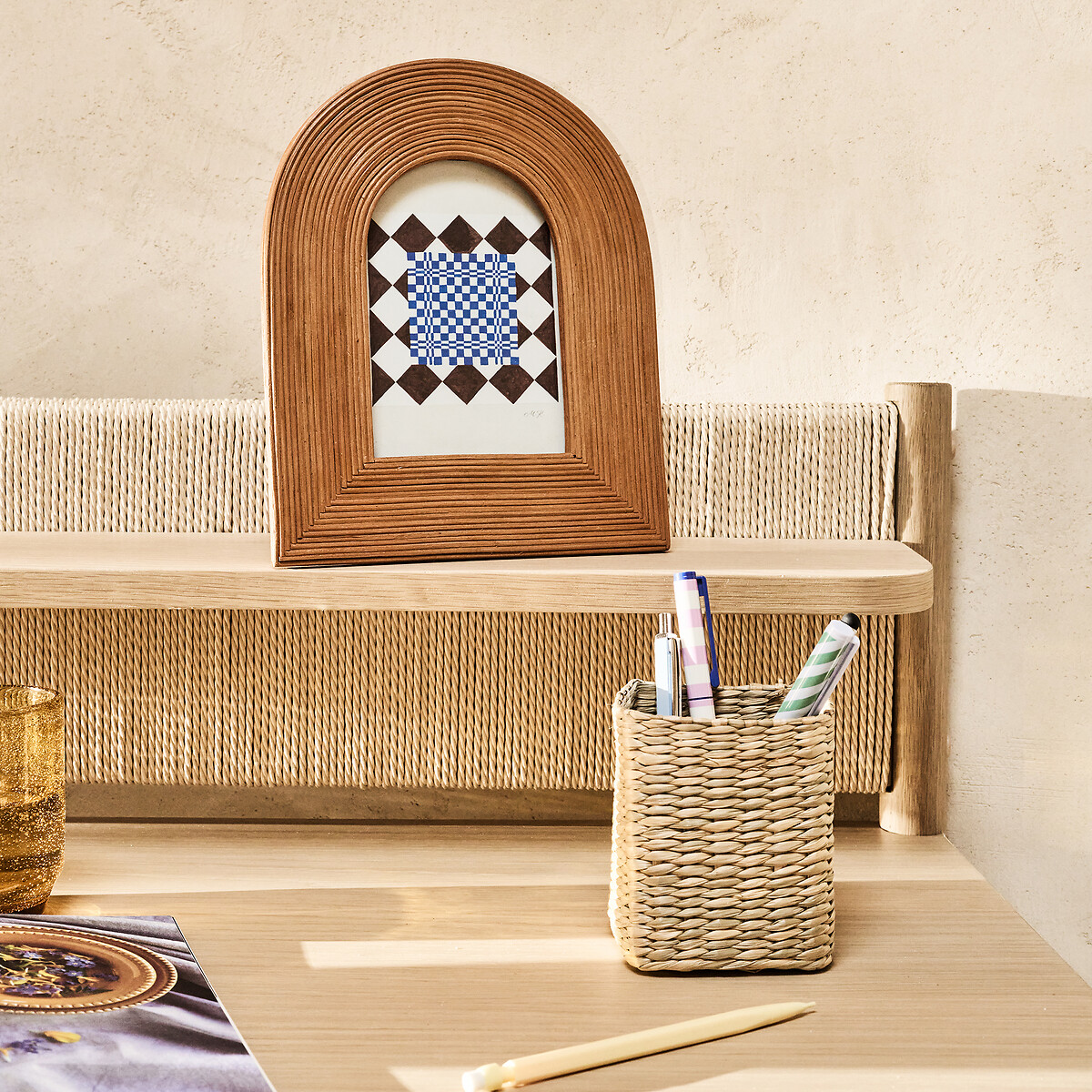 Cornice da tavolo in rattan, 19,5 x 24,5 cm, ARCYA naturale  , LA REDOUTE INTERIEURS