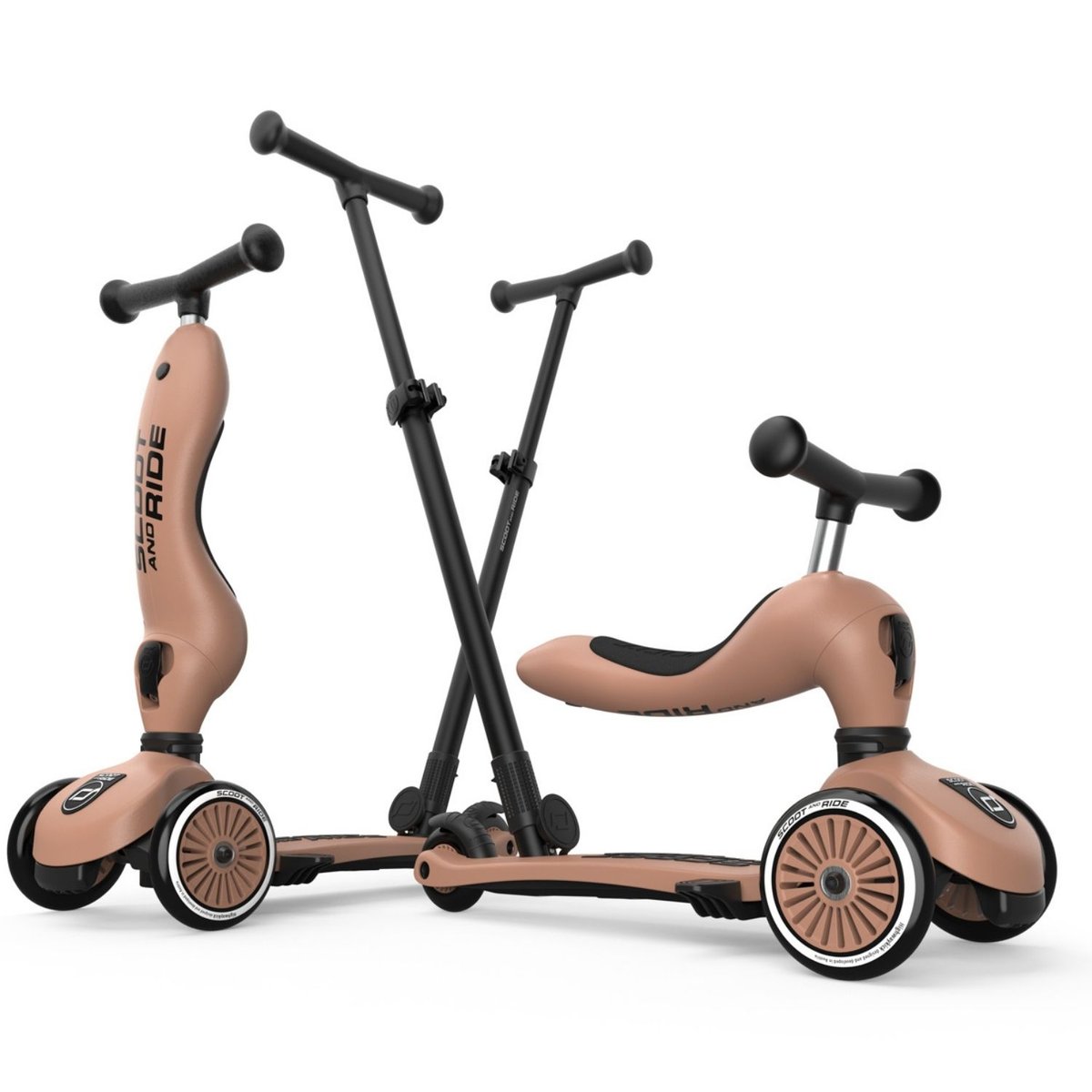 Porteur évolutif Highwaykick 1 Push and Go rouge, noir, SCOOT AND RIDE