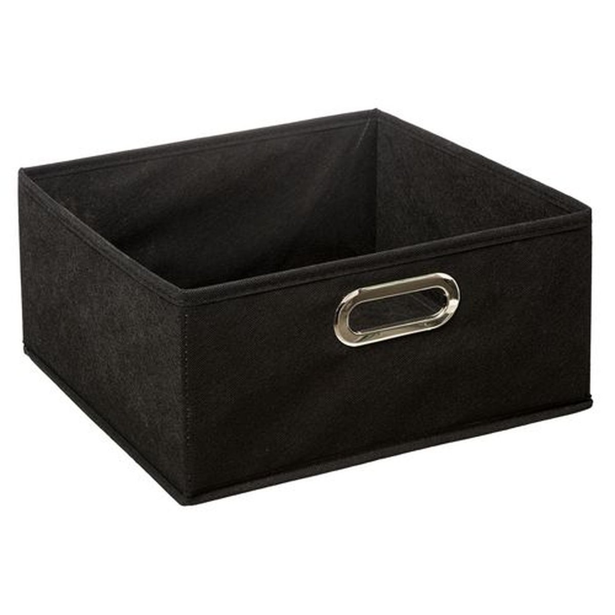 Lot de 12 boites de rangement carrées en tissu MIX'N MODUL noir, TOILINUX
