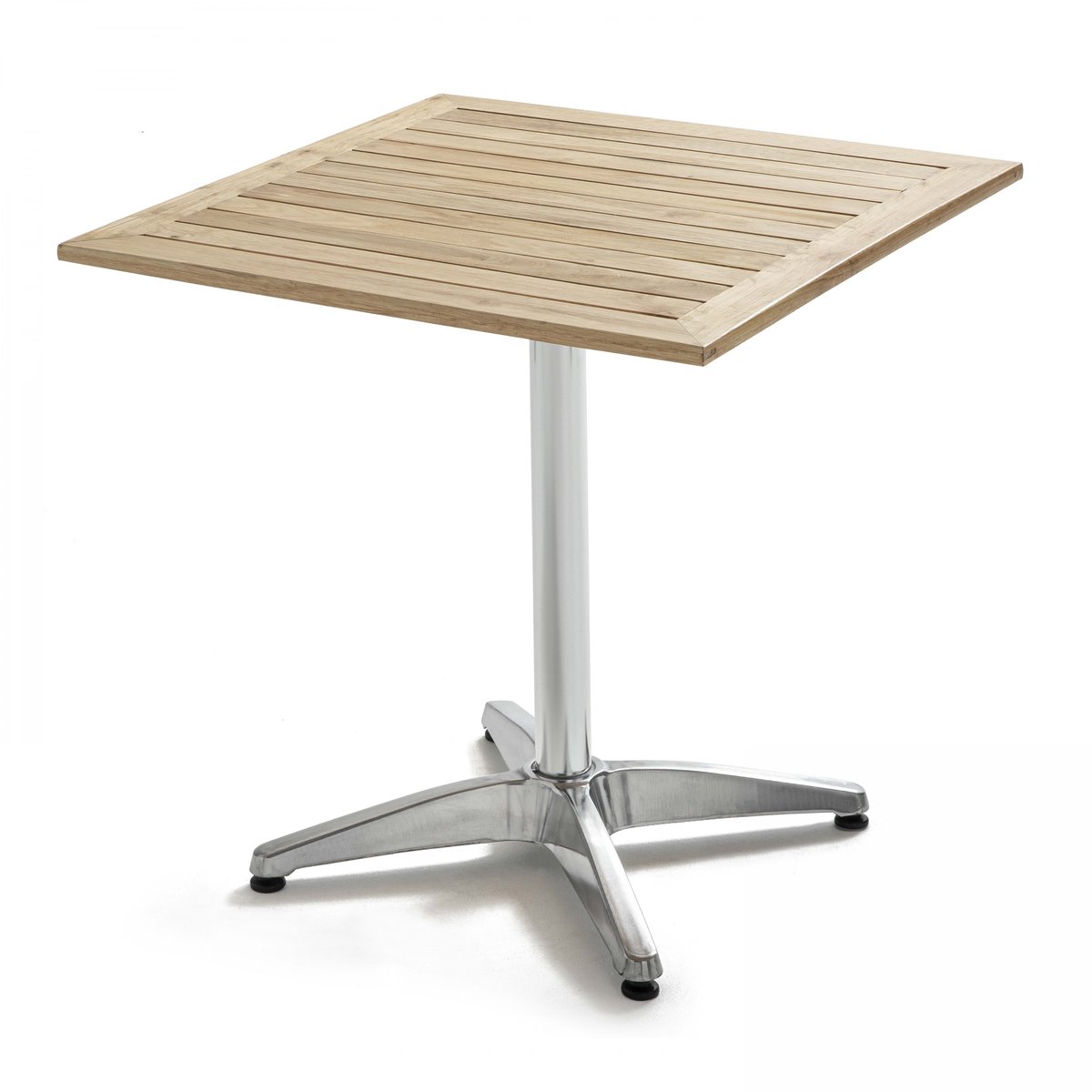 Mange debout carrée en aluminium et bois bois, OVIALA