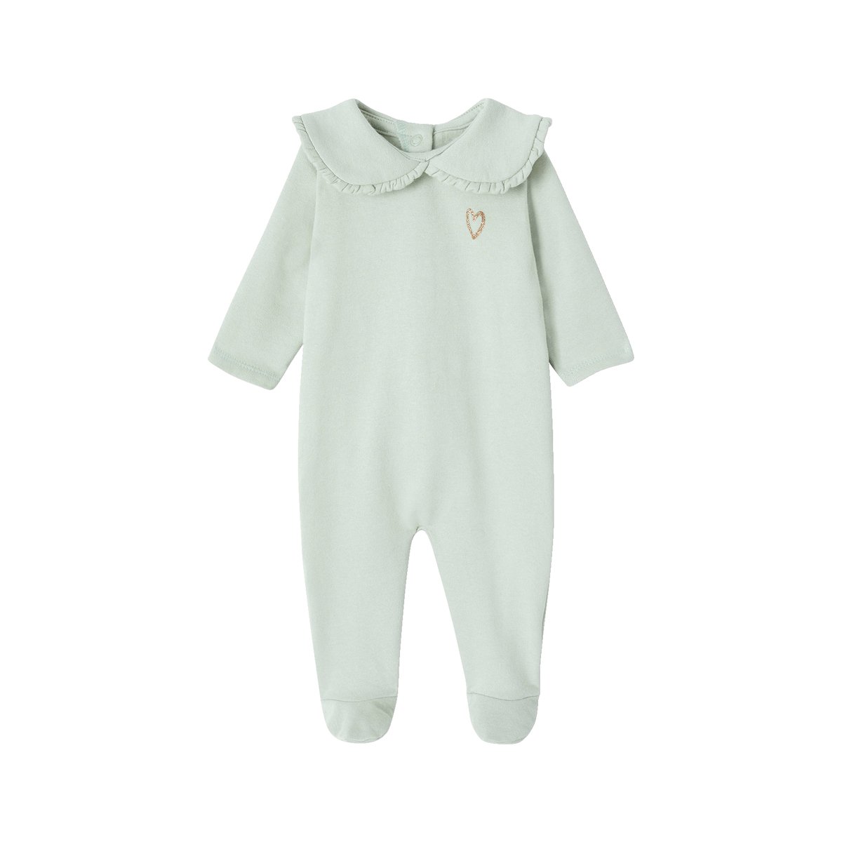 Lot 2 dors-bien naissance en molleton vert sauge, VERTBAUDET