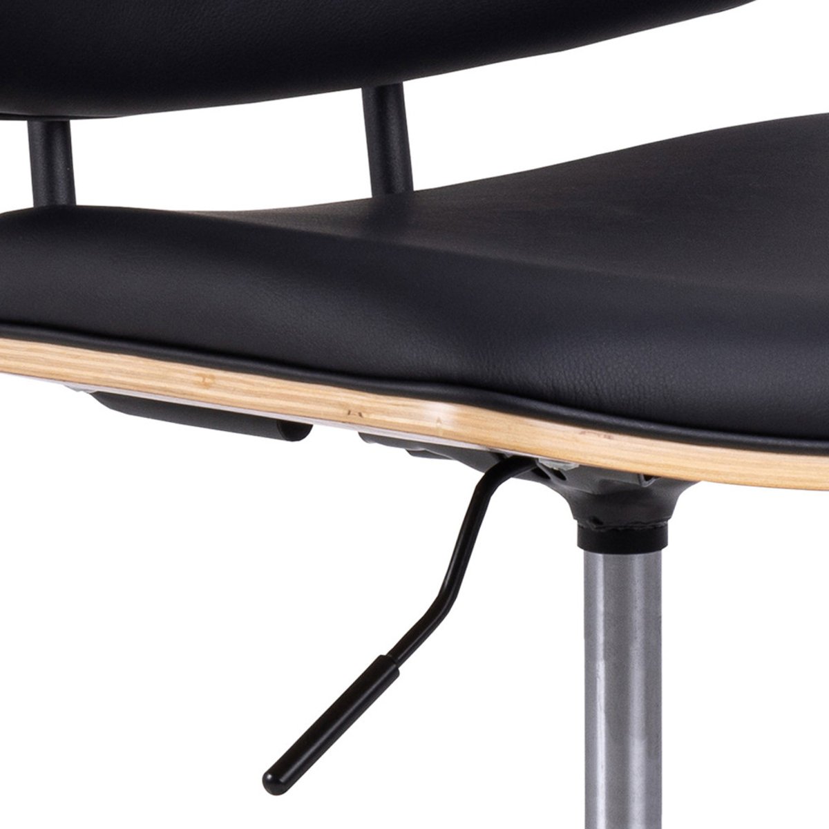 Chaise de bureau en simili- LYCOREA noir, DRAWER