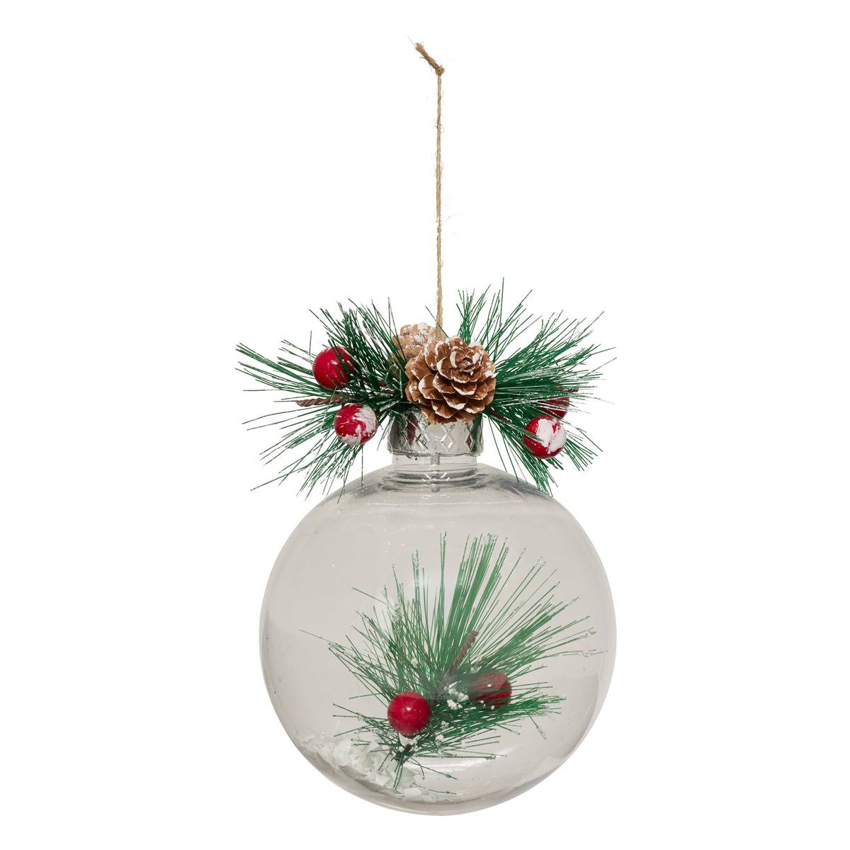 Boule intérieur feuilles D.10 cm modéle b, FEERIC LIGHTS & CHRISTMAS