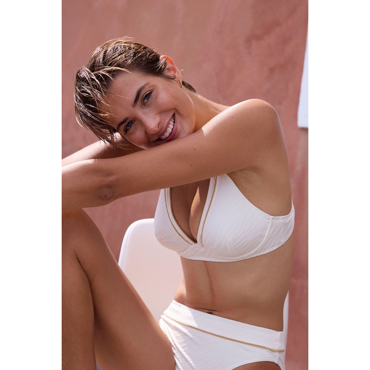 Haut de maillot armaturé Ravi - BELLEMARE ecru, LIVIA