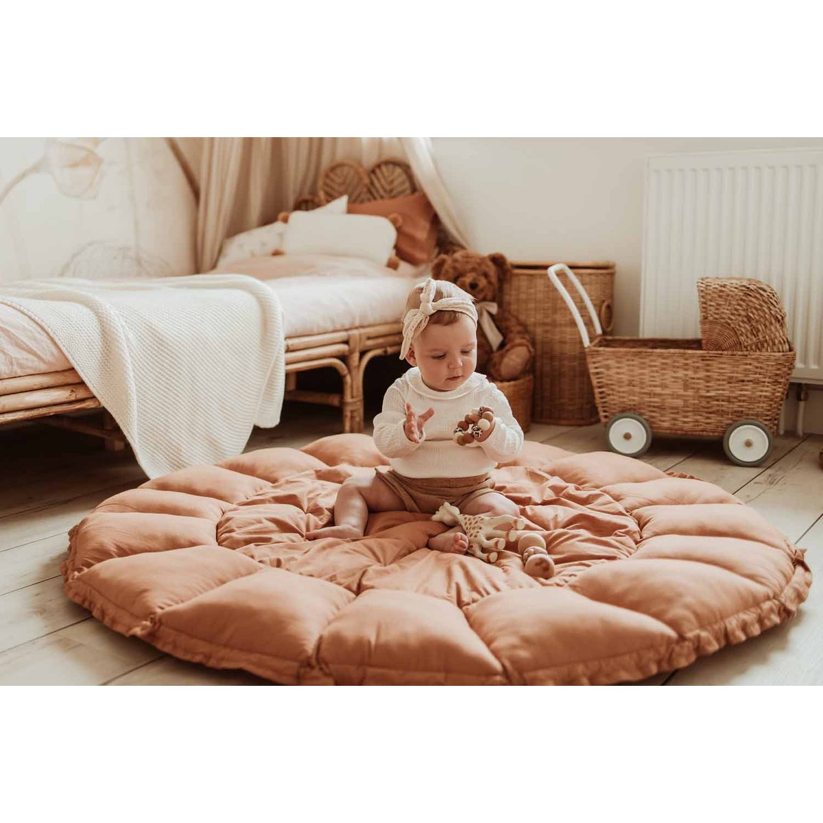Tapis de jeu 3 en 1 Organic Coco terracotta, PLAY&GO