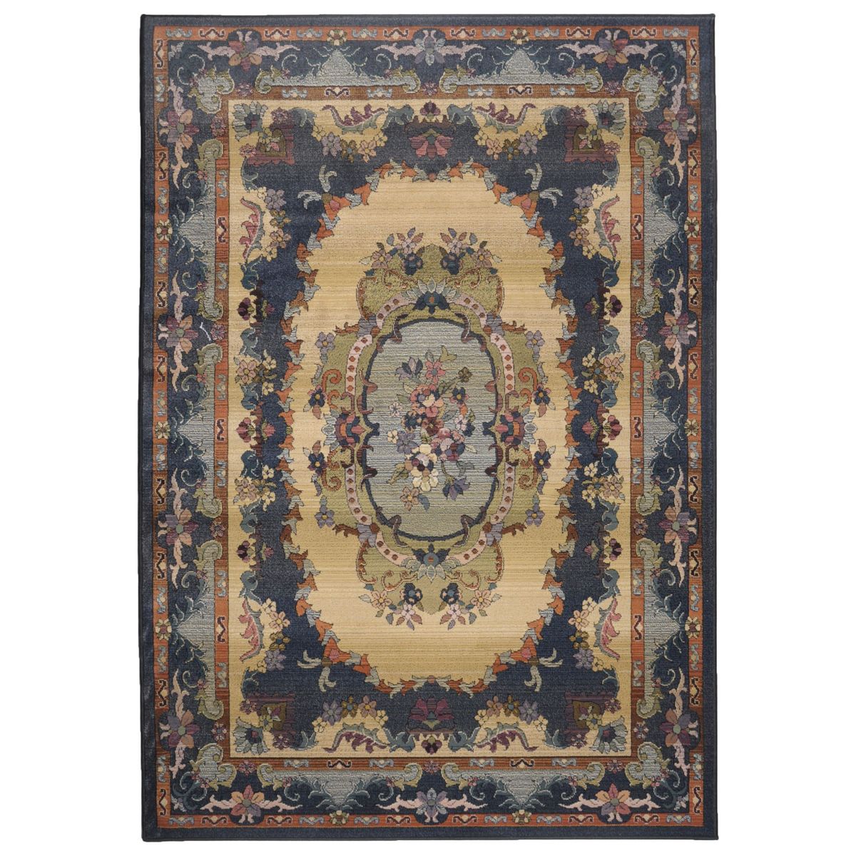 Tapis de salon - GABIRO bleu, THEKO