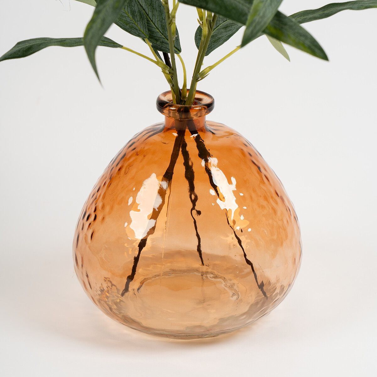 65cm Eucalyptus Arrangement in Amber Glass Vase green, SO'HOME