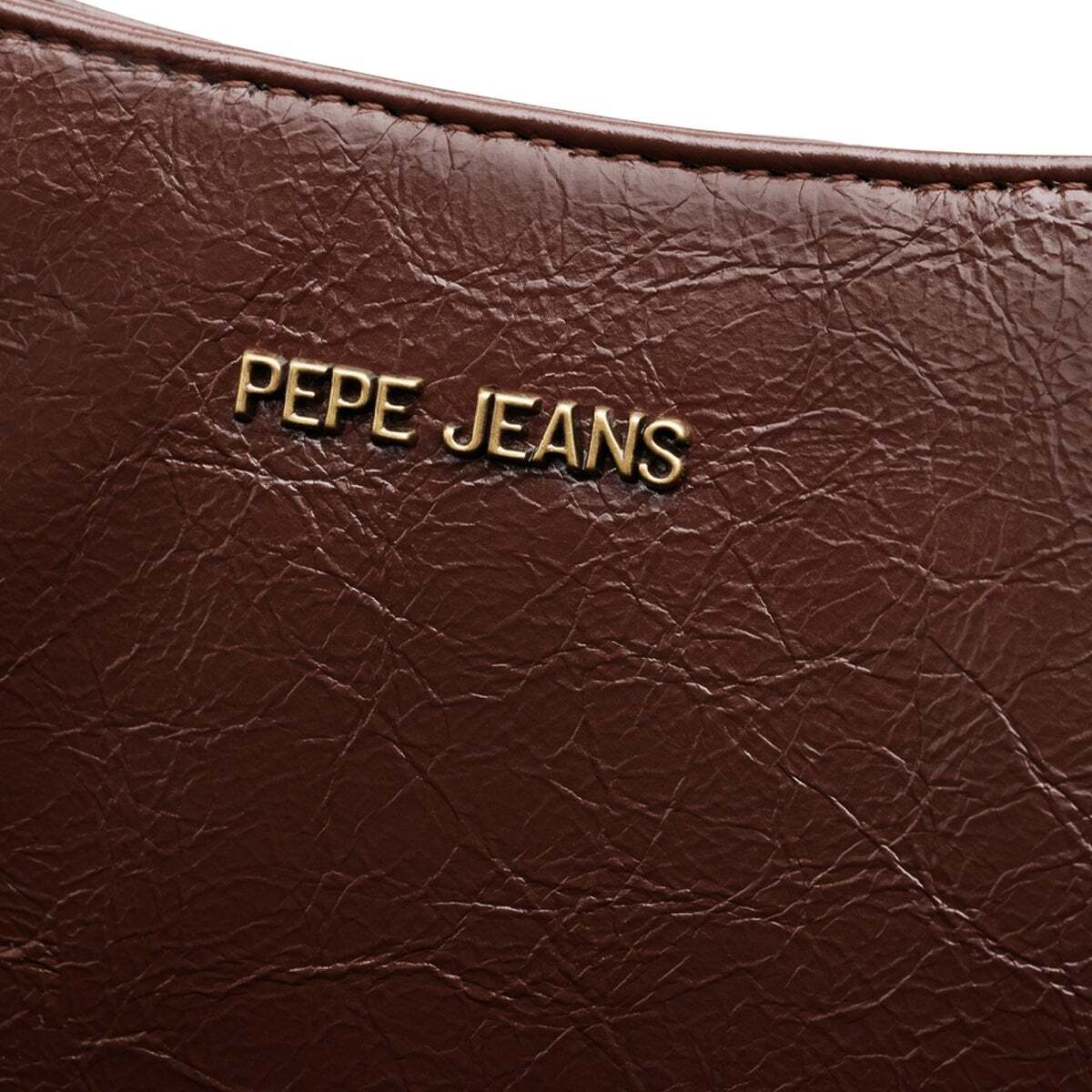 Sac Hobo Effet Cuir brun, PEPE JEANS