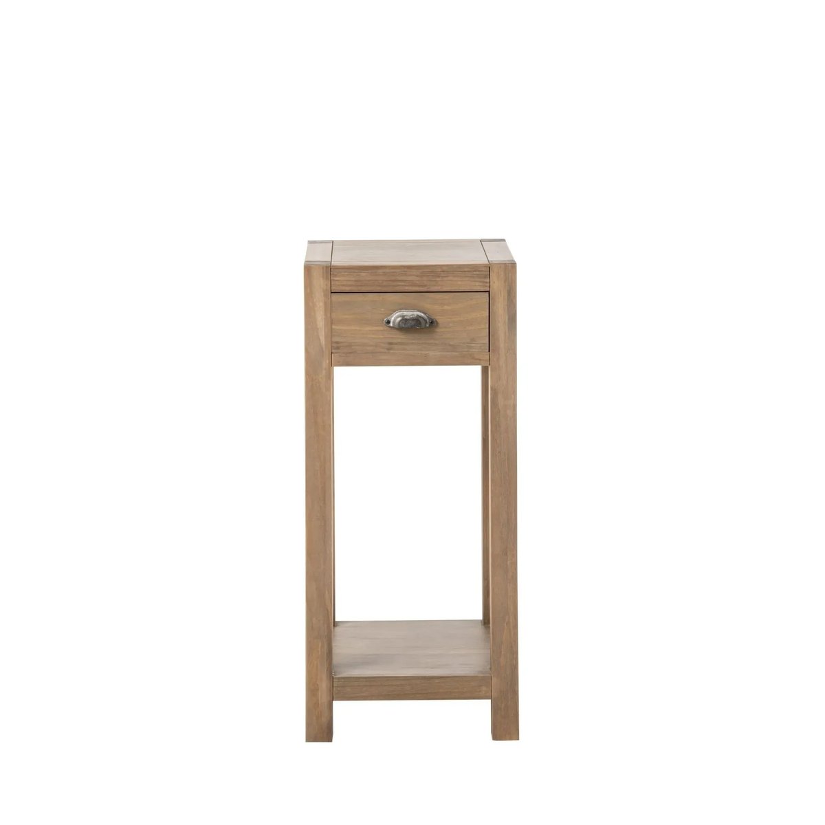 Table d'appoint en bois naturel avec tiroir et tablette H90 - BASTIDE bois clair, HELLIN, DEPUIS 1862