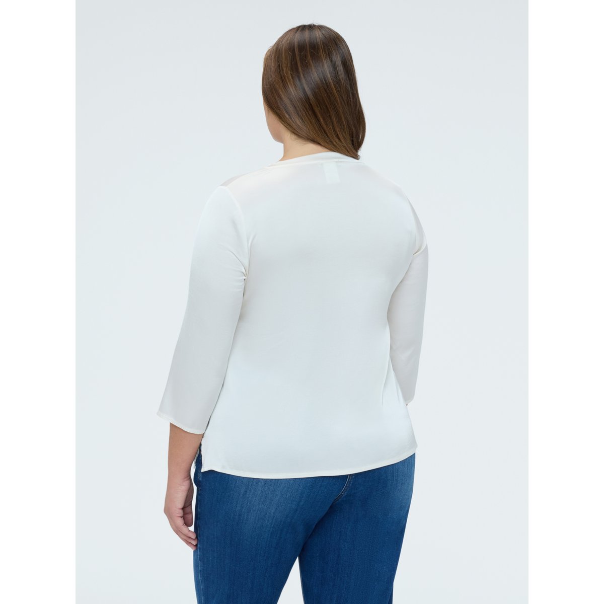 Blouse en satin Positive feeling blanc, FIORELLA RUBINO