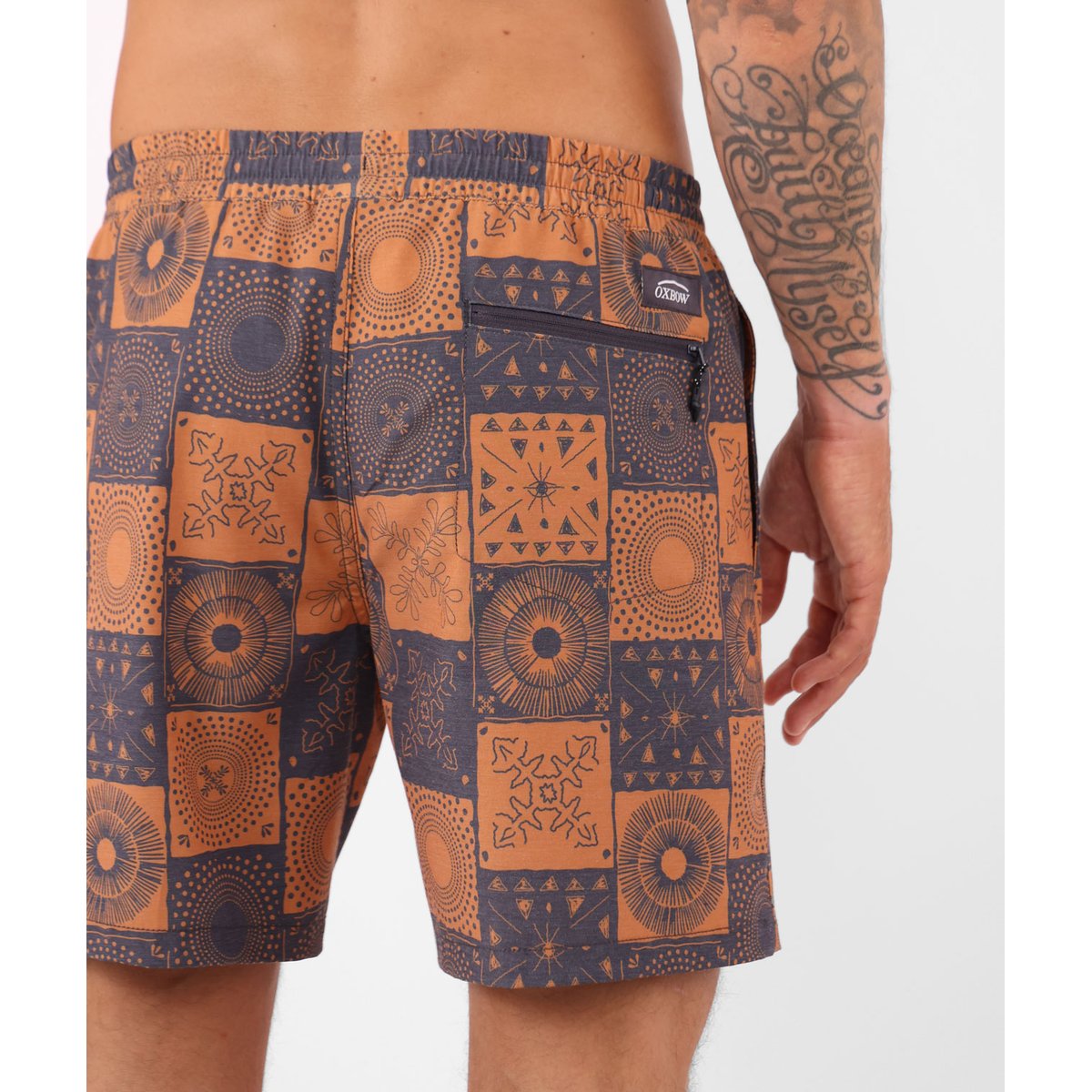 Beach short stretch effet lavé CHEERS moka, OXBOW
