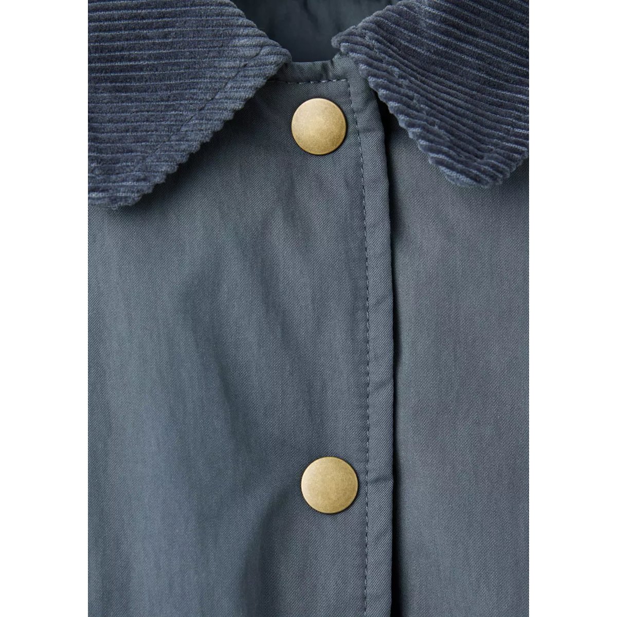Blouson bomber à col en velours côtelé bleu pétrole, MANGO BABY