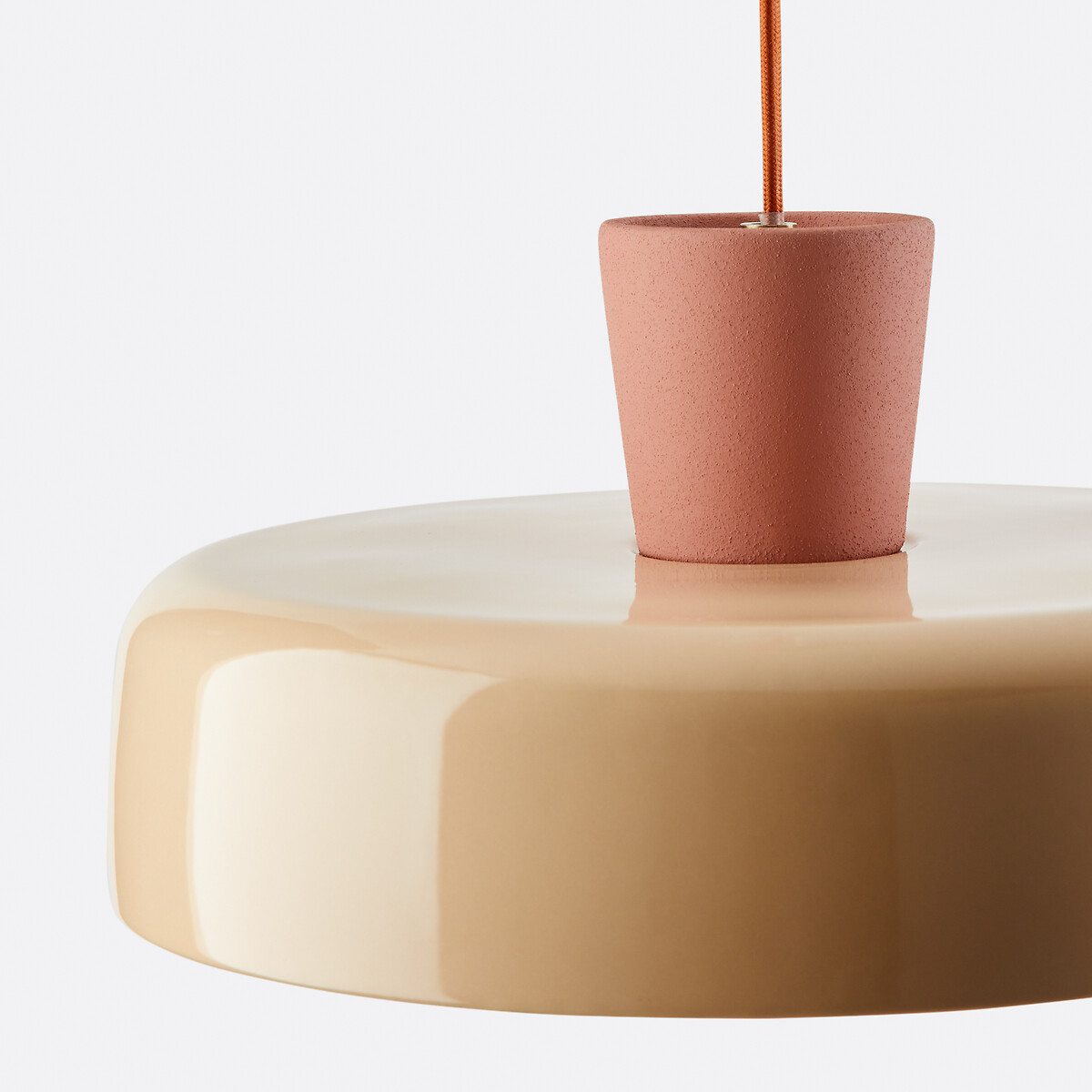 Suspension en céramique colorée Ø 30 cm, Jimna beige, LA REDOUTE INTERIEURS