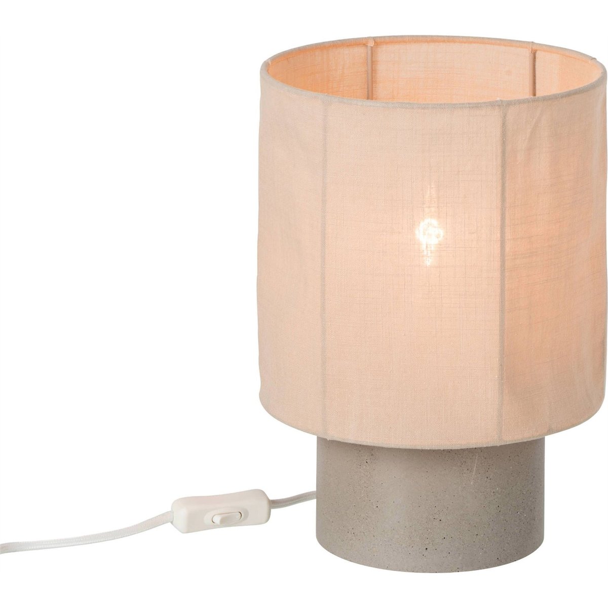 Lampe de table en ciment beige et ciment naturel, RECOLLECTION
