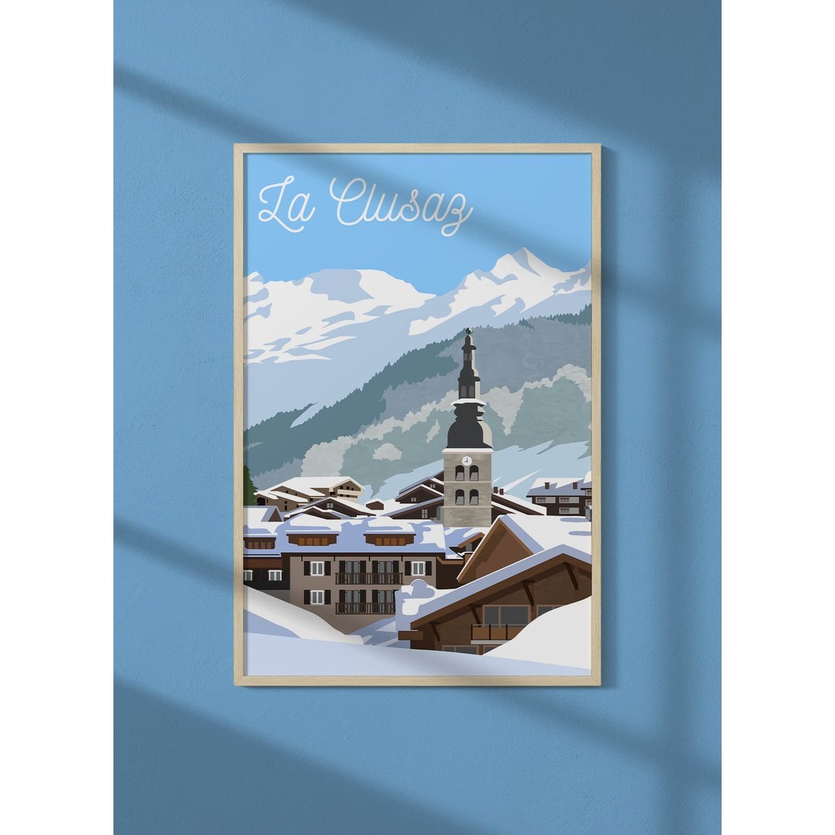 Affiche ville La Clusaz blanc, L'AFFICHERIE