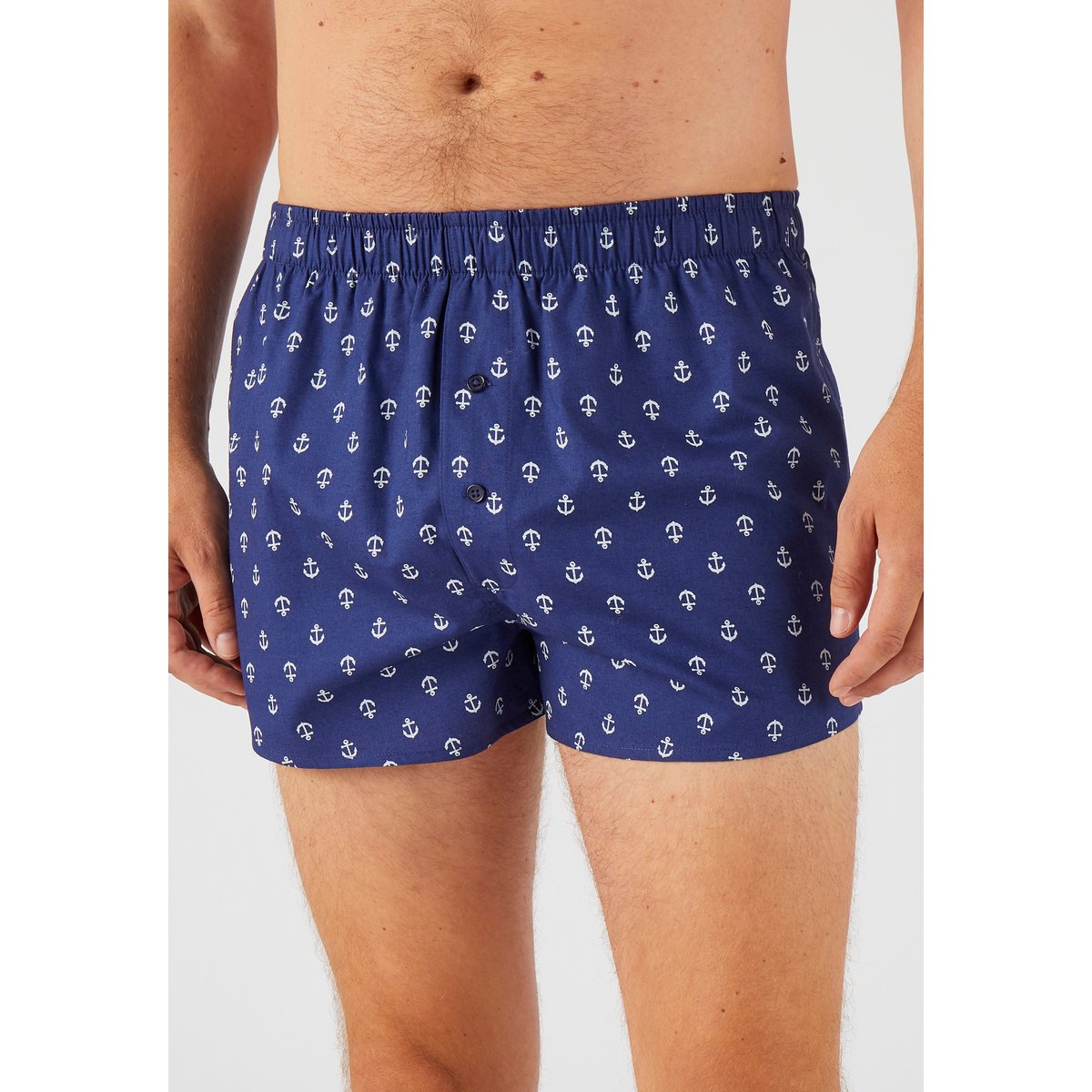 Caleçons ouverts pur coton - Lot de 3 lot bleu, DAMART