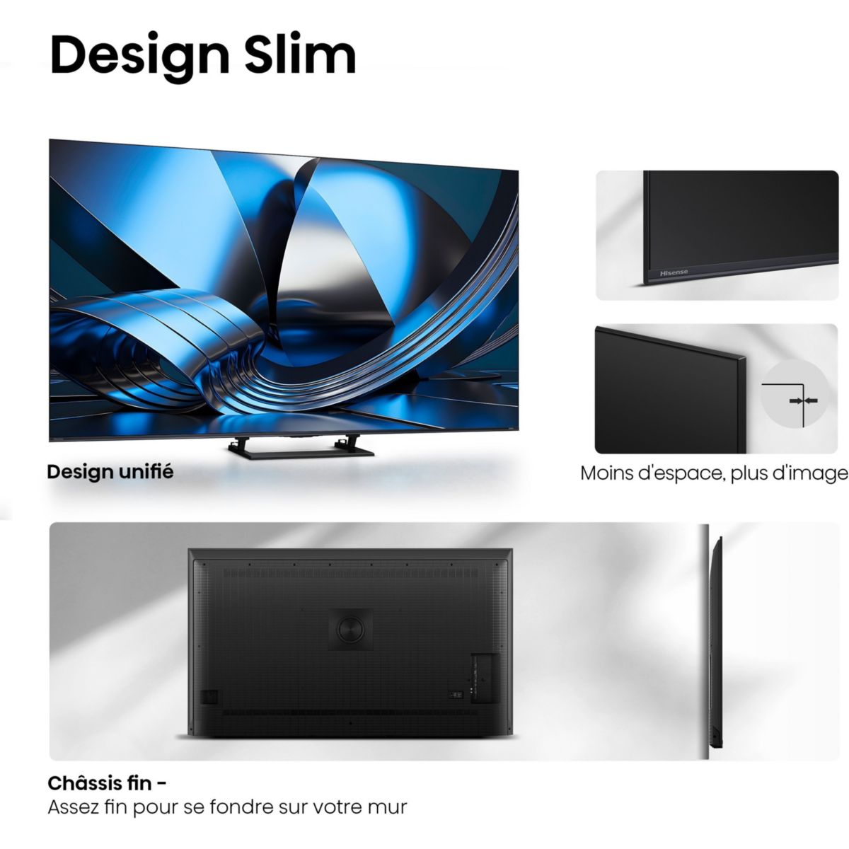 TV Mini LED 65U7SE (2026) 65" (164 cm) couleur unique, HISENSE