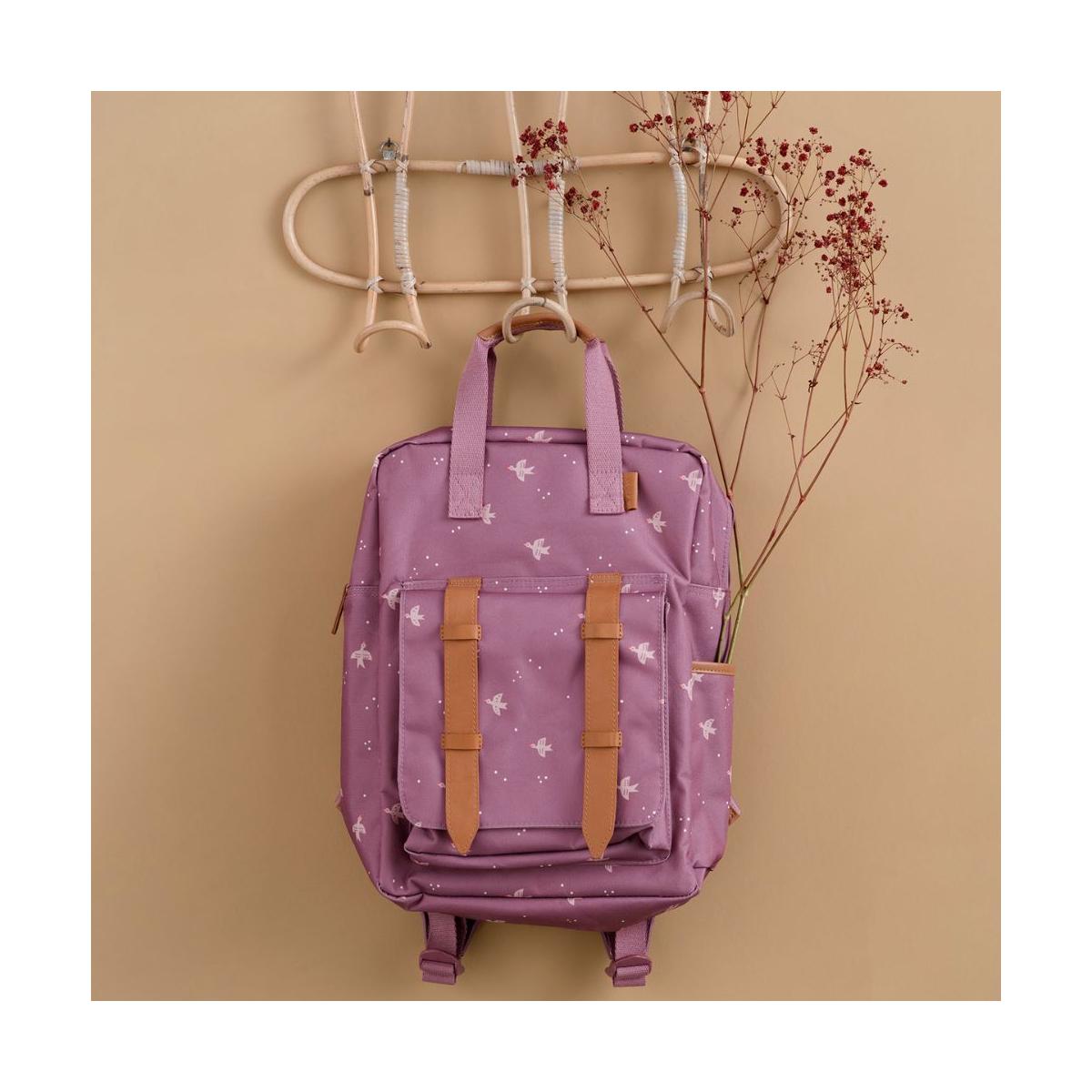Sac à dos bébé violet, marron, rose, FRESK