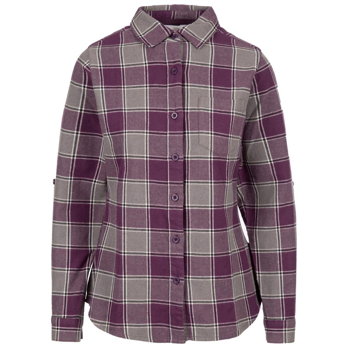 Chemise manches longues motif/style à carreaux MINDY mauve foncé à carreaux, TRESPASS