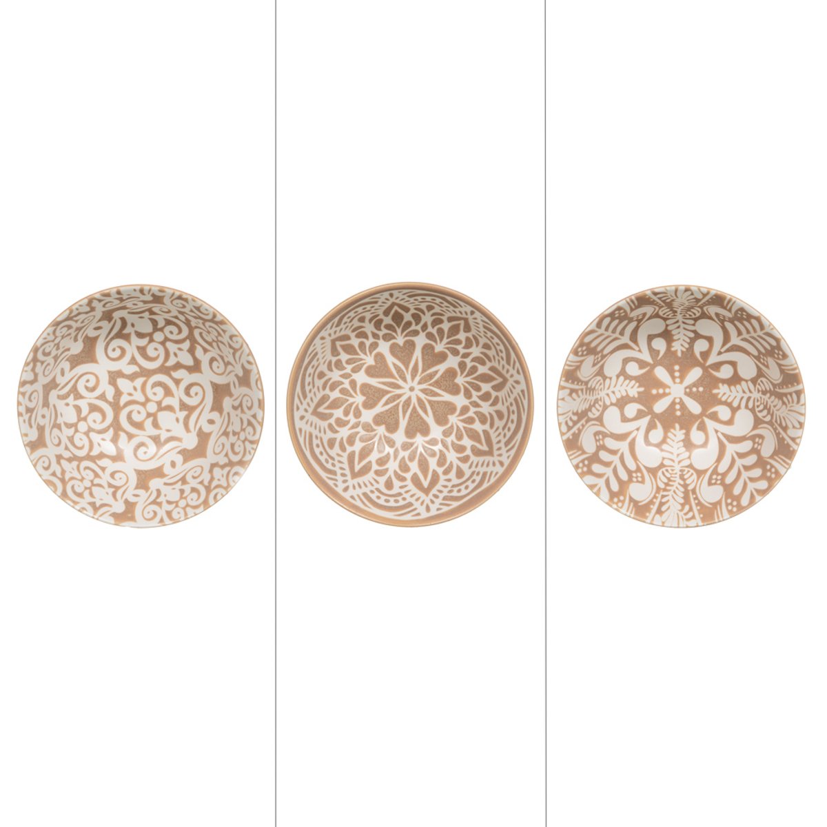 Bol beige Safi 15 cm (lot de 3) crème / ivoire, TABLE PASSION