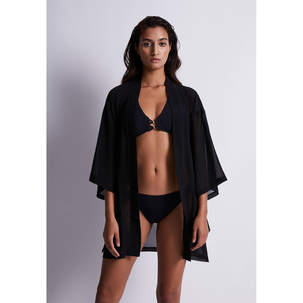Kimono Evening Sand noir, AUBADE