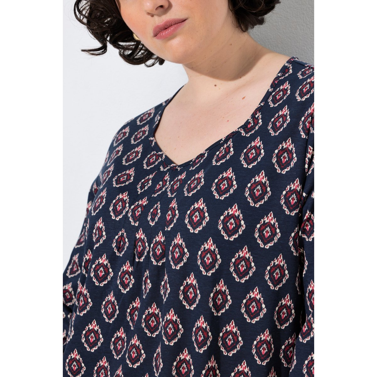 T-shirt à manches 3/4 marine, ULLA POPKEN