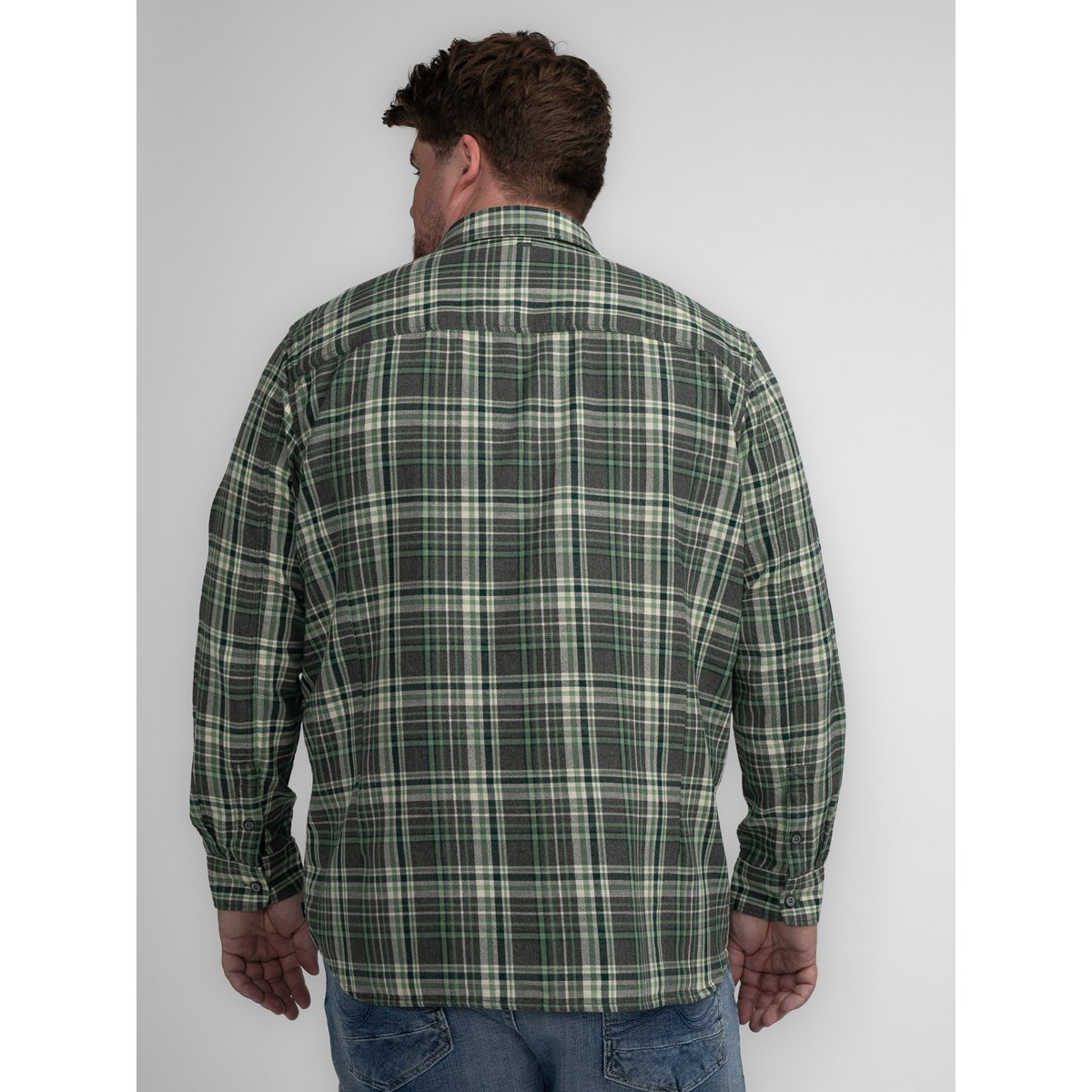 Chemise à carreaux plus size bristol vert wasabi, PETROL INDUSTRIES