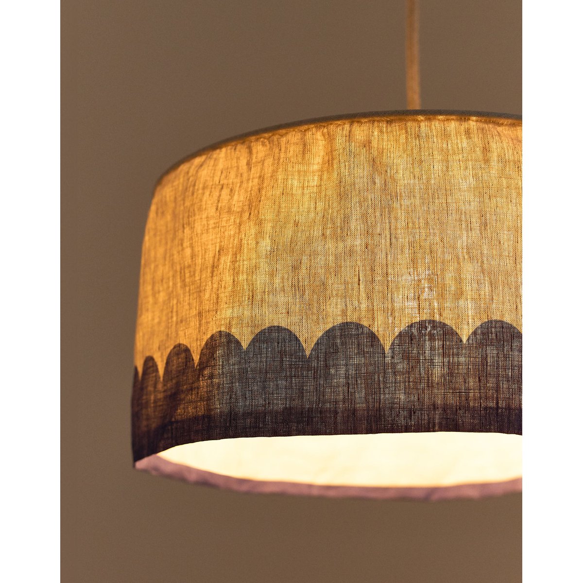 Abat-jour en lin pour suspension VIBES blue, NOBODINOZ