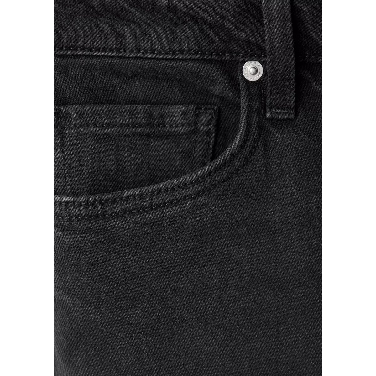 Jean slim taille classique black denim, MANGO