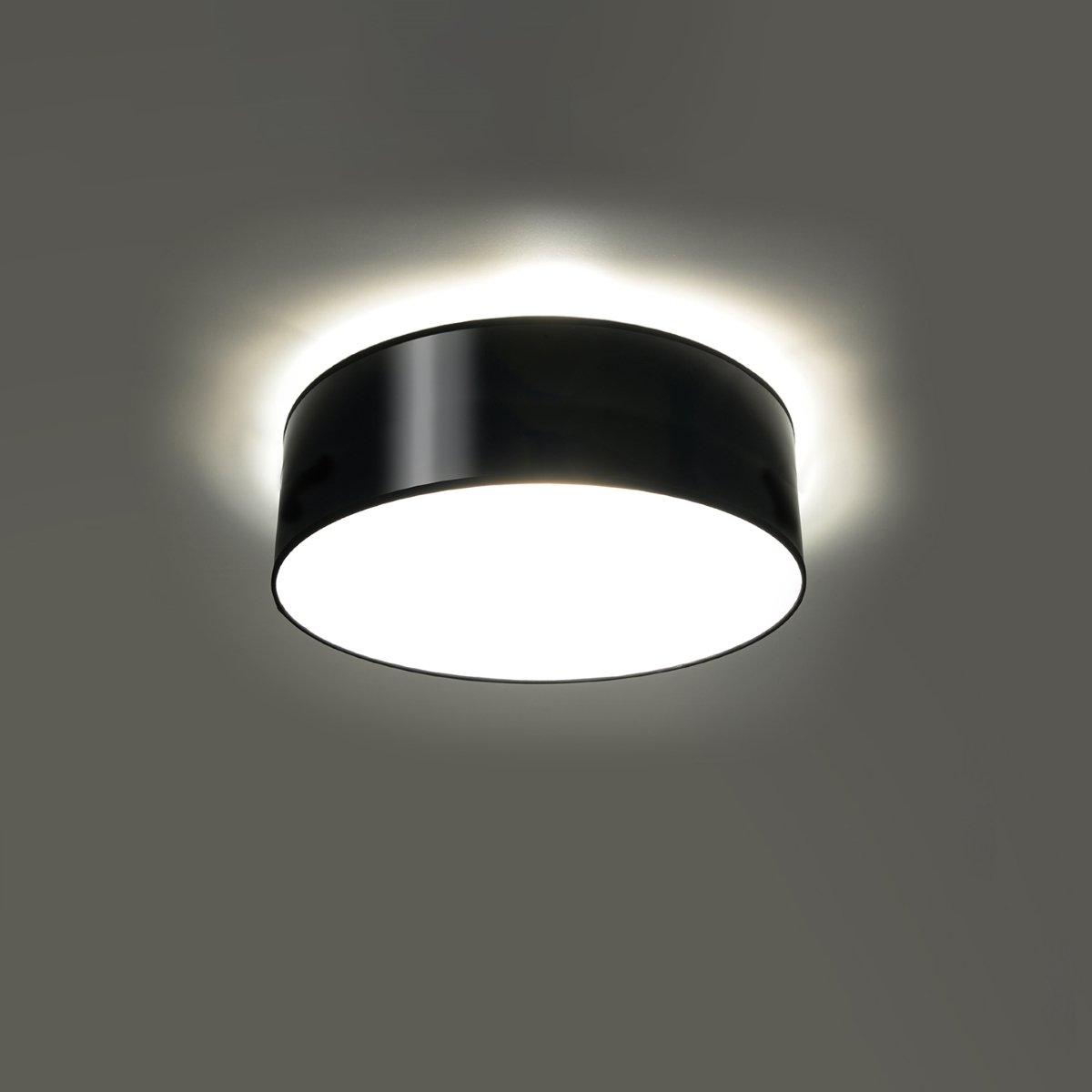Plafonnier PVC Noir E27 1 Arena noir, EDEN