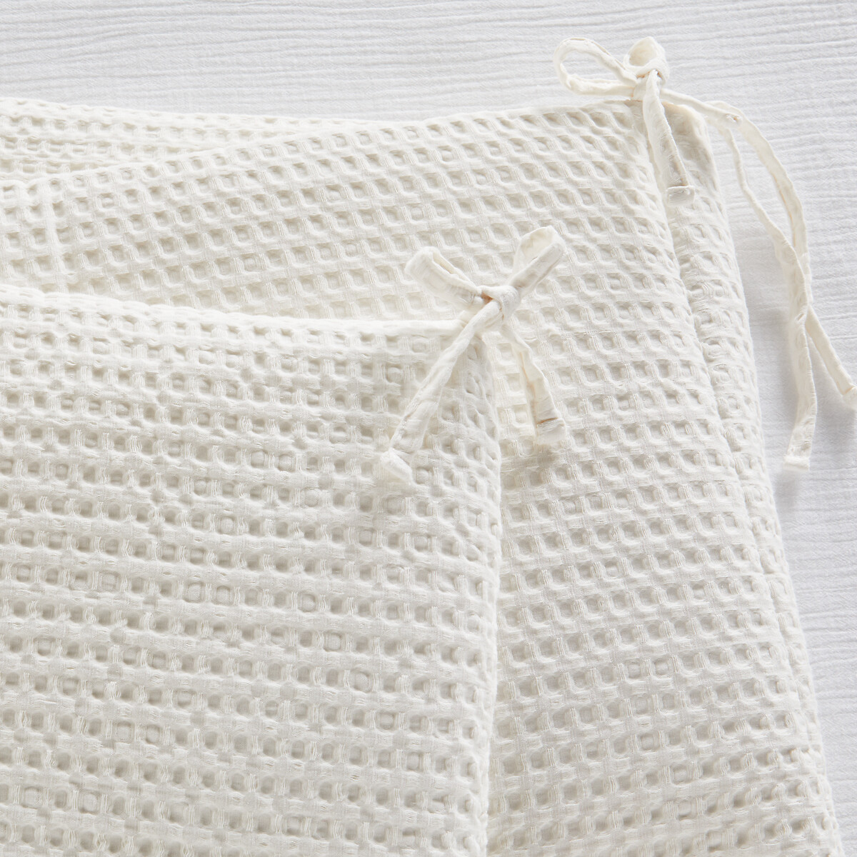 Tour de lit coton effet nid d'abeille, Tifly blanc, LA REDOUTE INTERIEURS