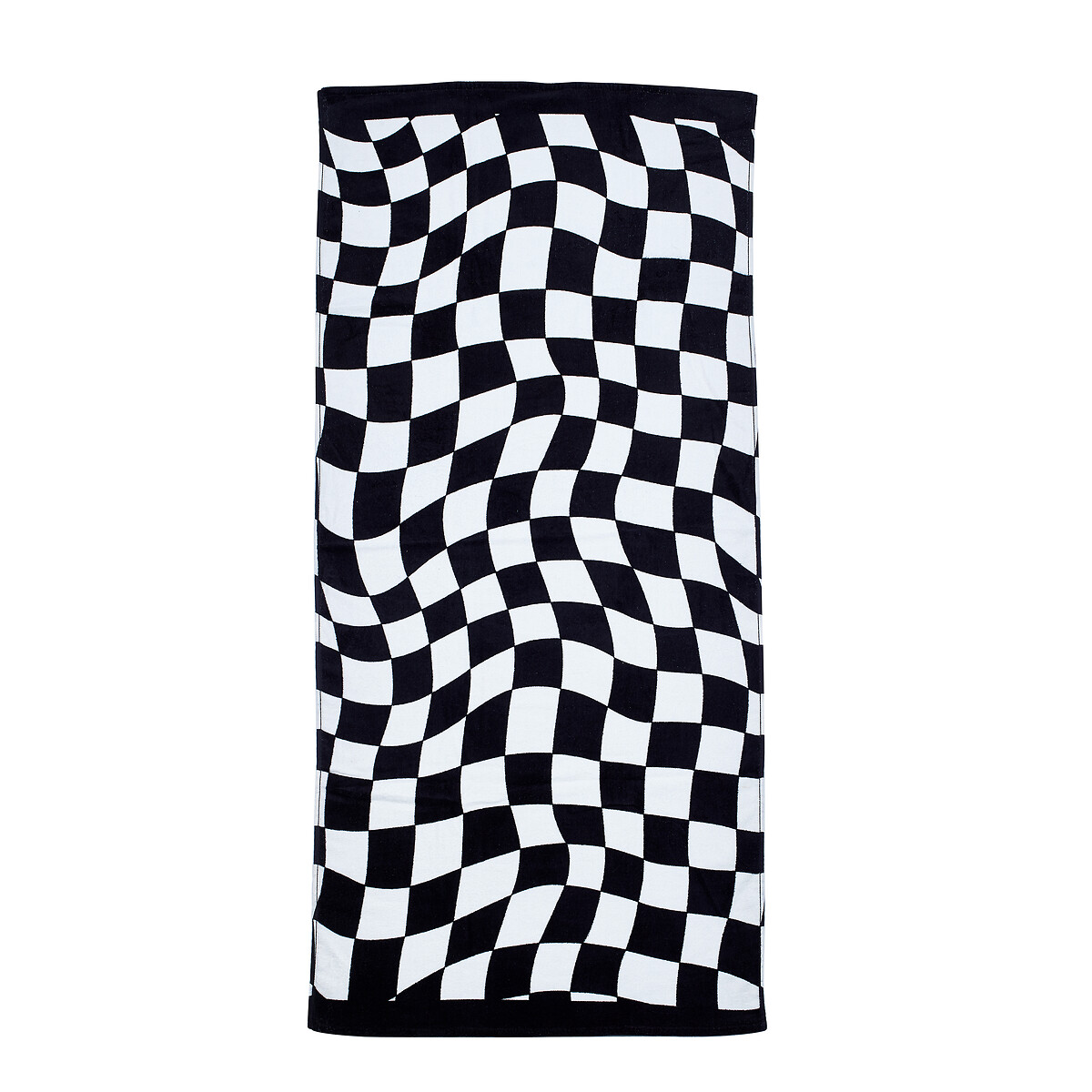 Checkerboard Cotton Beach Towel black/white, CATHERINE LANSFIELD