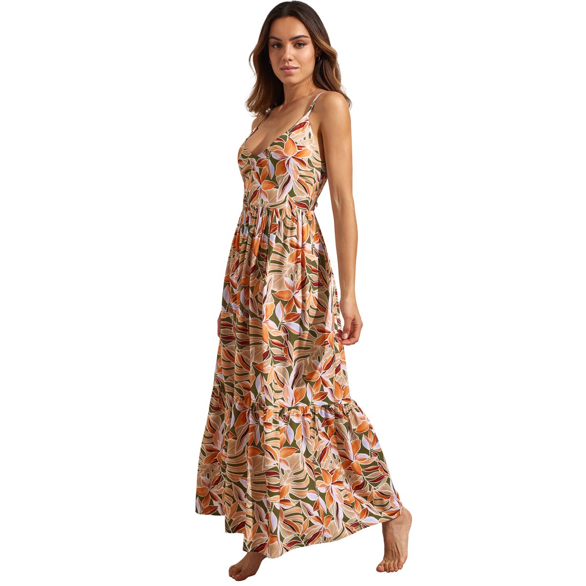 Robe longue estivale CAPADOCIA vert, SELMARK MARE