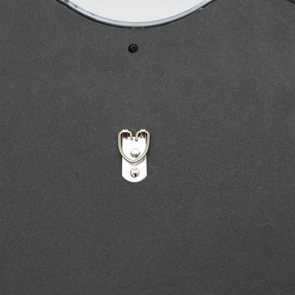 Miroir mural vague cadre noir JUDY noir, ATMOSPHERA