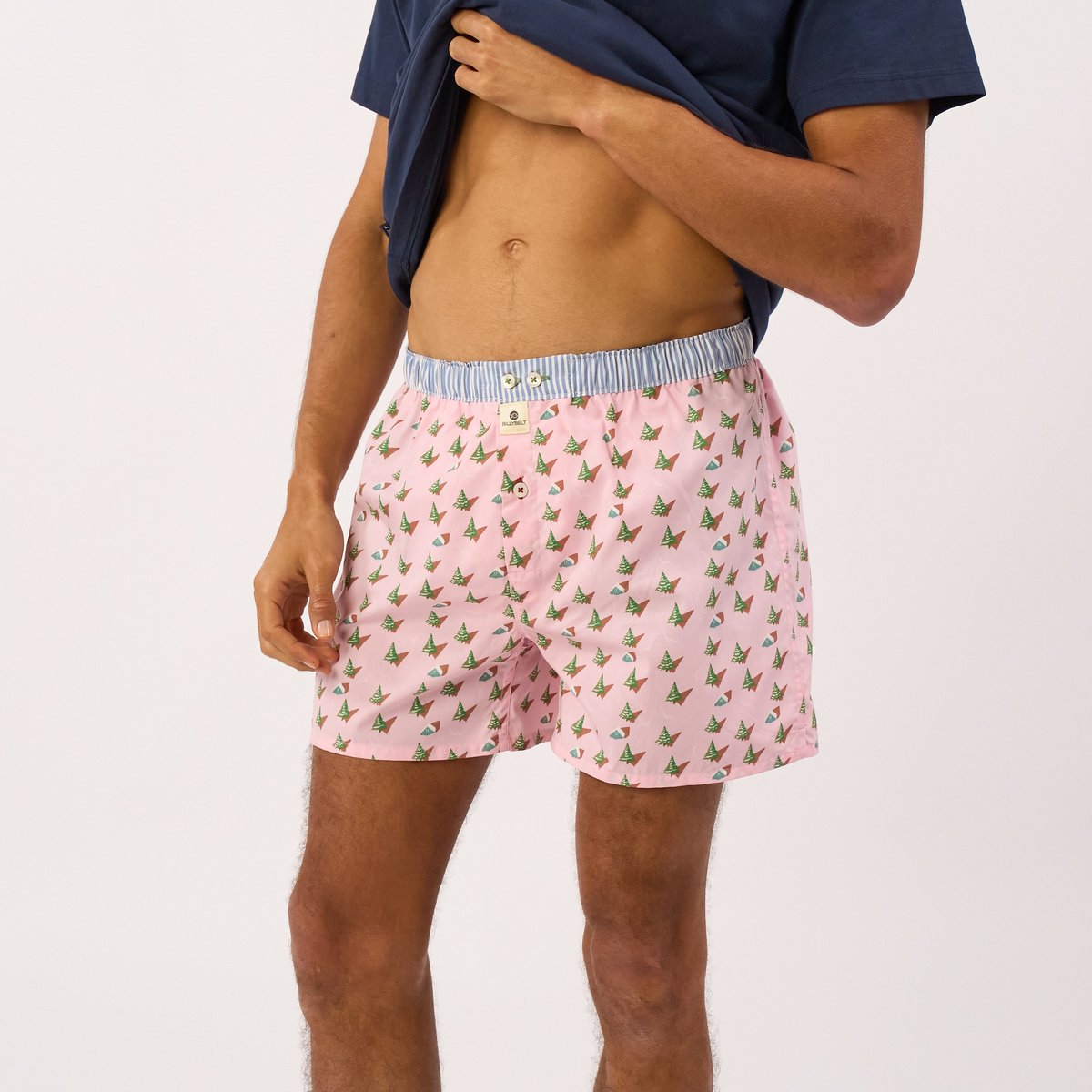Caleçon en coton biologique FANTAISIE rose, BILLYBELT