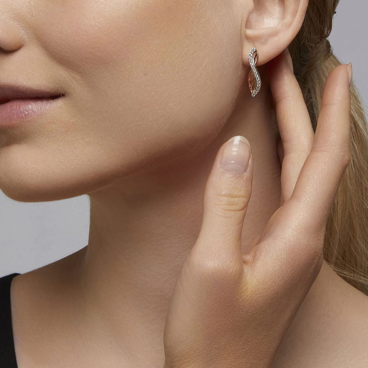 Boucles d'oreilles en Argent/oxyde de zirconium De Zirconium et Oxyde de zirconium argent, ROSELINE