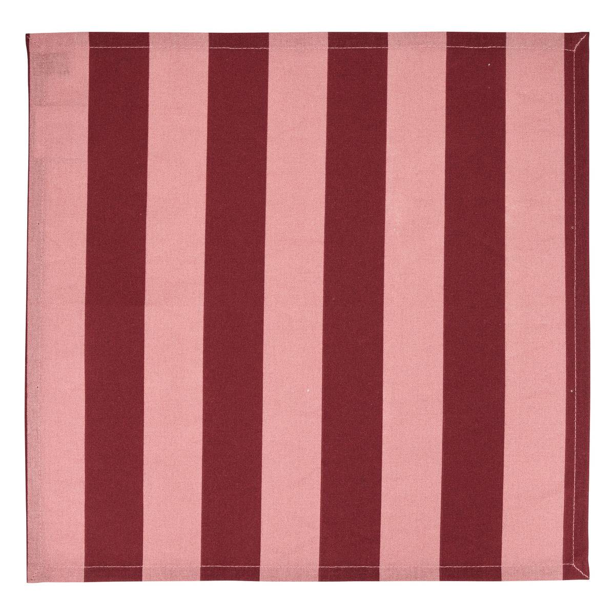 Lot de 4 serviettes de table CHERRY rouge carmin, ATMOSPHERA