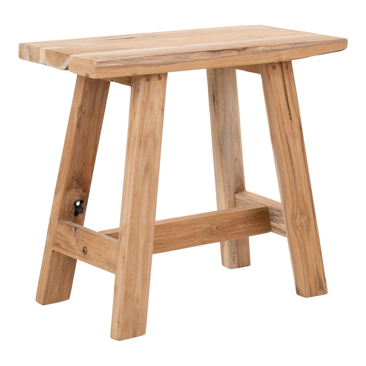 Tabouret en teck NARA bois naturel, PIER IMPORT