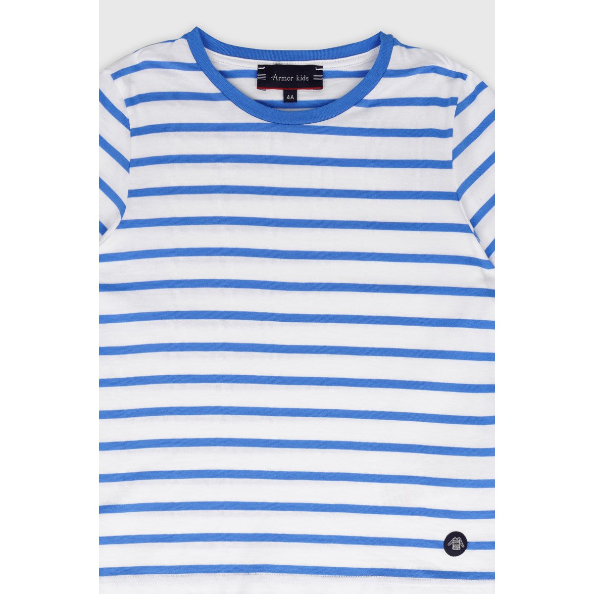 Ensemble pyjashort en coton KIDS blanc/blue saphir, ARMOR-LUX